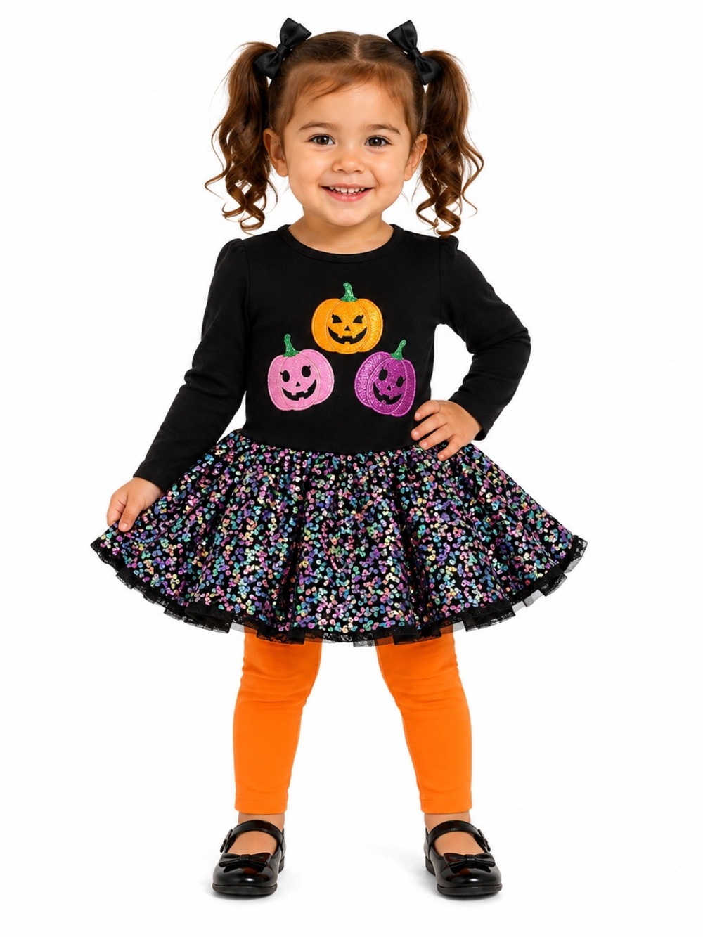 Counting Daisies Pumpkins Halloween Outfit – 2T – NWT